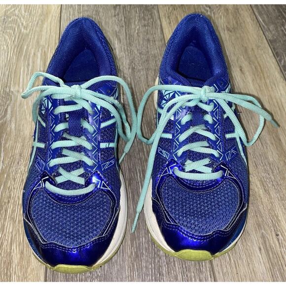 ASICS Gel-Exalt 3 Blue Yellow T666N Womens US Size 6 Running Sneaker Shoes - Picture 4 of 10